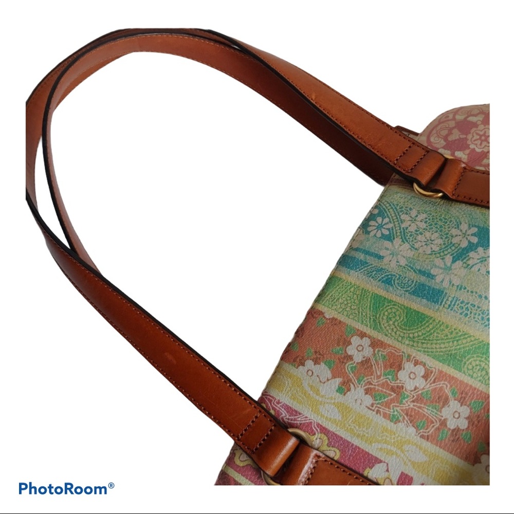 Fossil Floral/ Paisley Satchel Purse - Picture 7 of 7